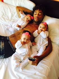 Photos of these triplets and their stepdad would warm your heart!