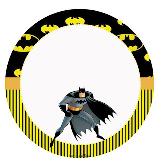 Fiesta de Batman: Toppers y Wrappers para Cupcakes para Imprimir Gratis. Toppers o Etiquetas de Batman para imprimir gratis.