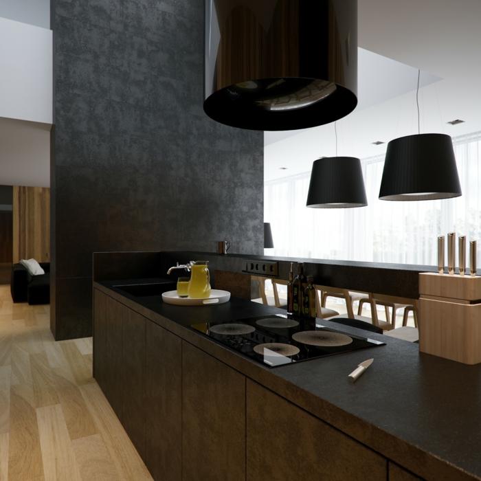 Wall color Black - 56 examples of successful interior design - Diy Fun ...