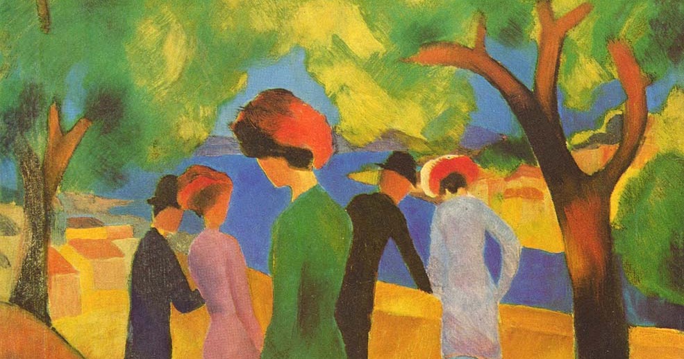 August Macke Yeşil Ceketli Bayan.