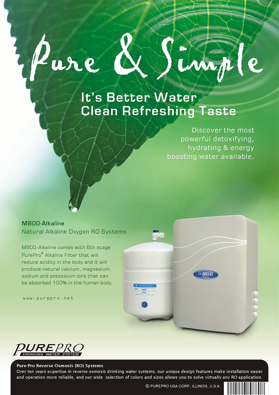 PurePro® M800-Alkaline Reverse Osmosis Filter System