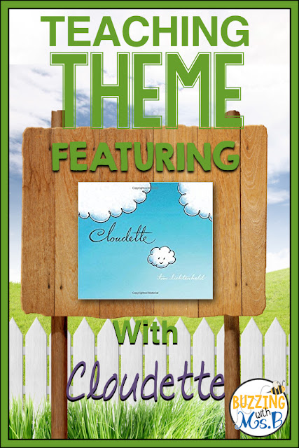 Free download full of ideas for teaching your elementary students the concept of theme with the mentor text, Cloudette, and a handy anchor chart! Gret the free download with activity directions and a list of common themes to use with your kids! #theme #anchorchart Free download full of ideas for teaching your elementary students the concept of theme with the mentor text, Cloudette, and a handy anchor chart! Gret the free download with activity directions and a list of common themes to use with your kids! #theme #anchorchart