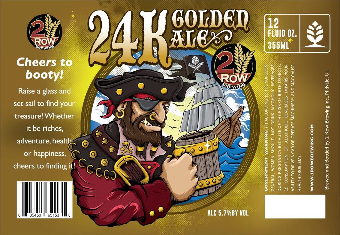 Utah Beer New Look for 2 Row's 24K Golden Ale