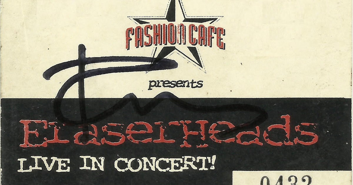 eraserheads collector ticket eraserheads live in concert fashion cafe