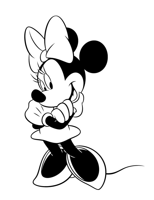 imagens minnie pintar Desenhos Preto e Branco minnie Colorir