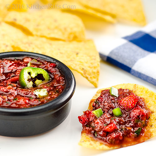 Kitchen Riffs StrawberryChipotle Salsa with Jalapeño