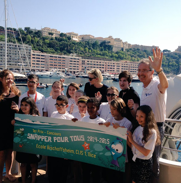 Princess Charlene of Monaco visited the Oceanographic Museum with the students in Monaco 