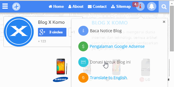 Tutorial Pasang Widget Notify Info Blog Keren by Blog X Komo