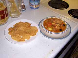 Mediterranean Seafood Soup served