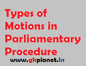 Motions in Parliamentary Procedure in India