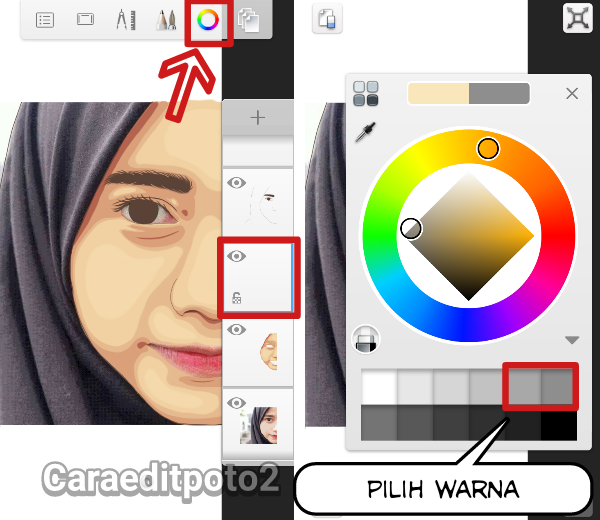 Tutorial Edit Foto Vector Vexel di Aplikasi Sketchbook Android