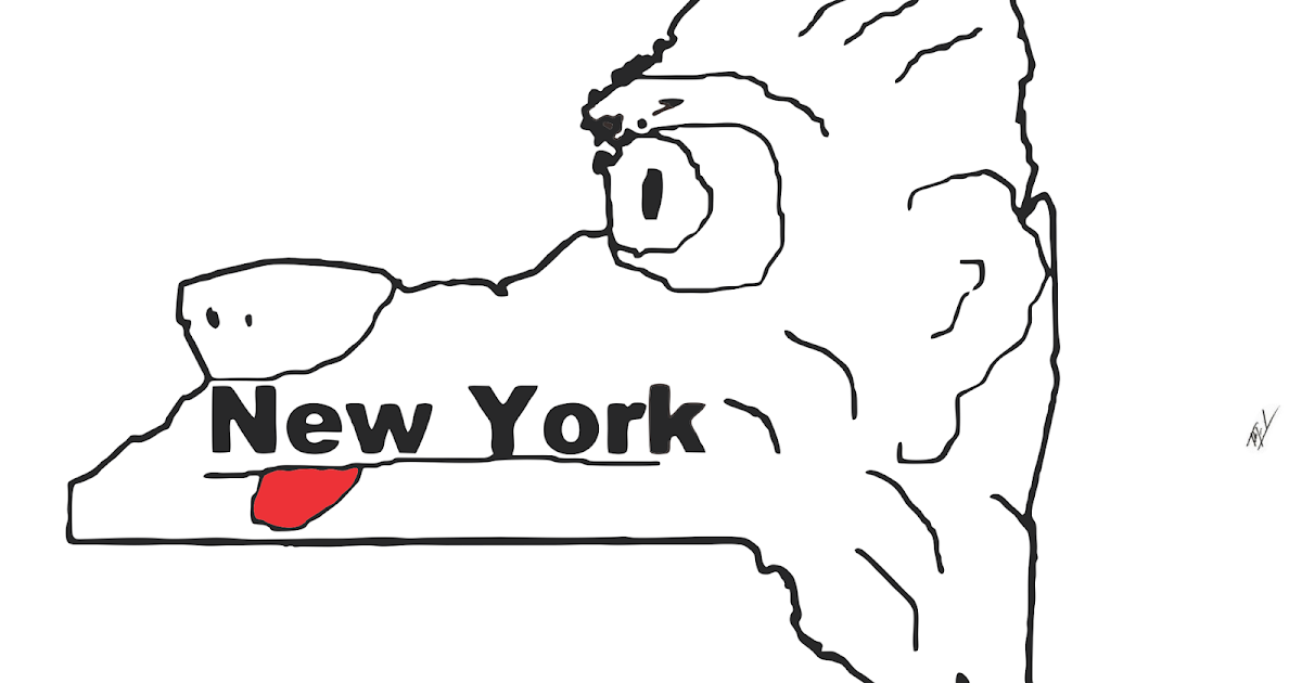 Funny maps A funny map of New York