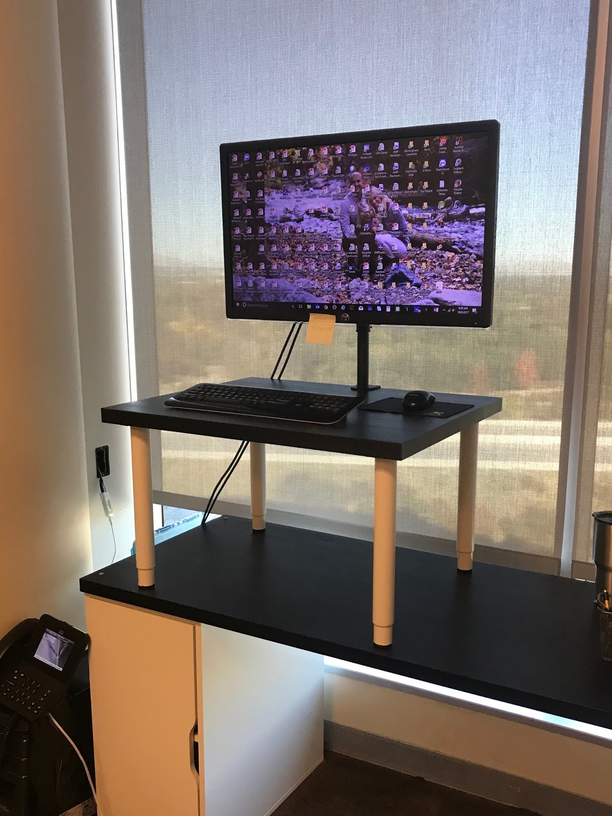 How to make an adjustable height standing desk from Ikea for under 70