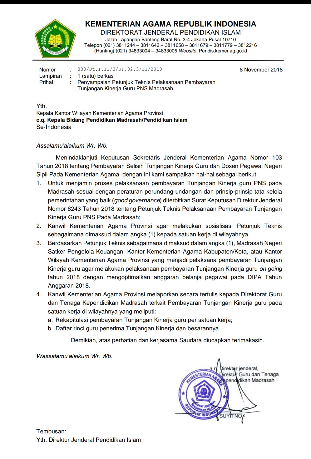 Juknis Pembayaran Tunjangan Profesi Guru Kemenag 2016 Seputaran Guru