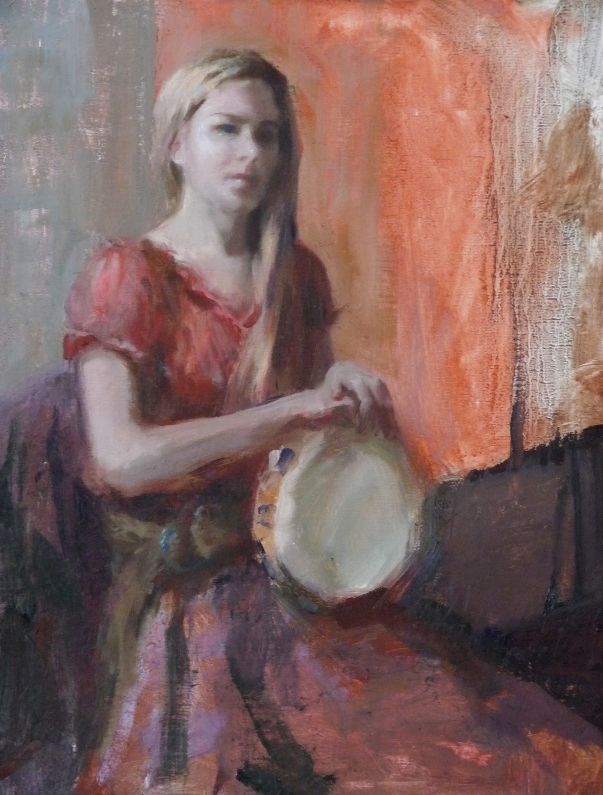 Paint Your Joy! Miriam the Tamborine Girl. 14x11
