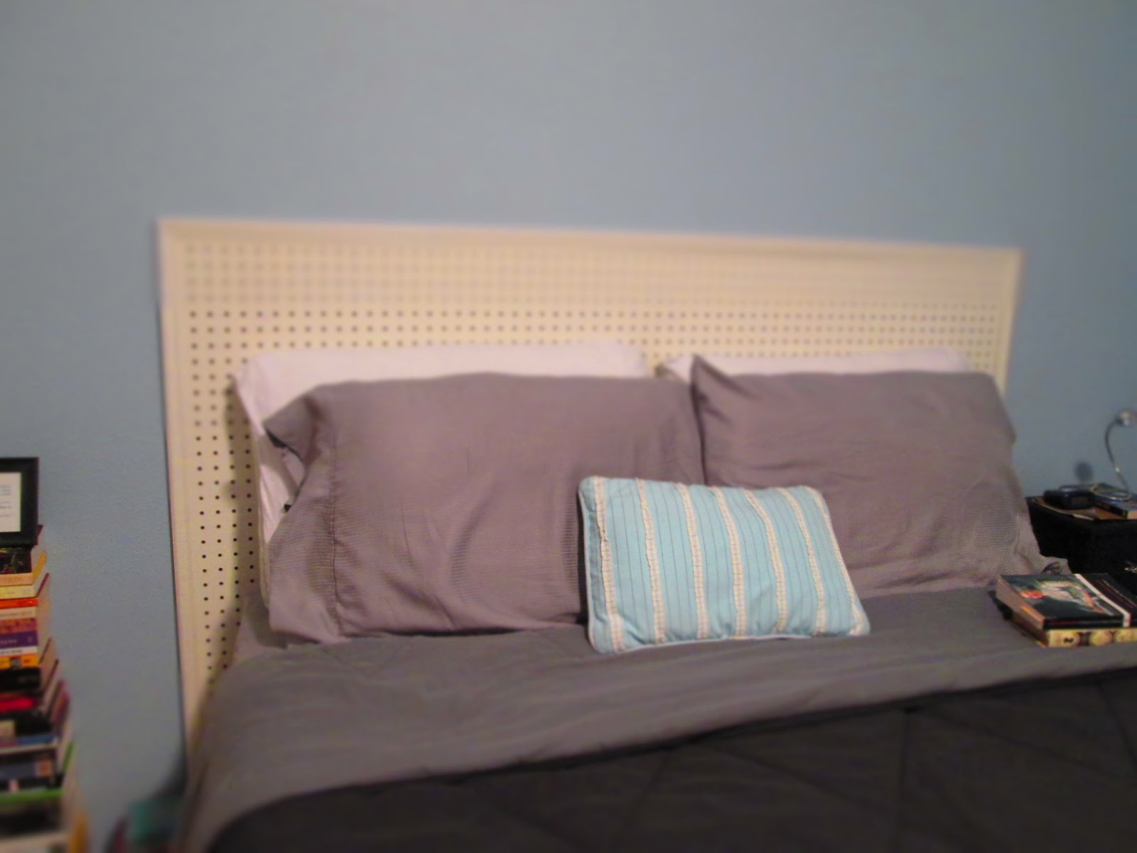 and kitty makes three Pegboard Headboard