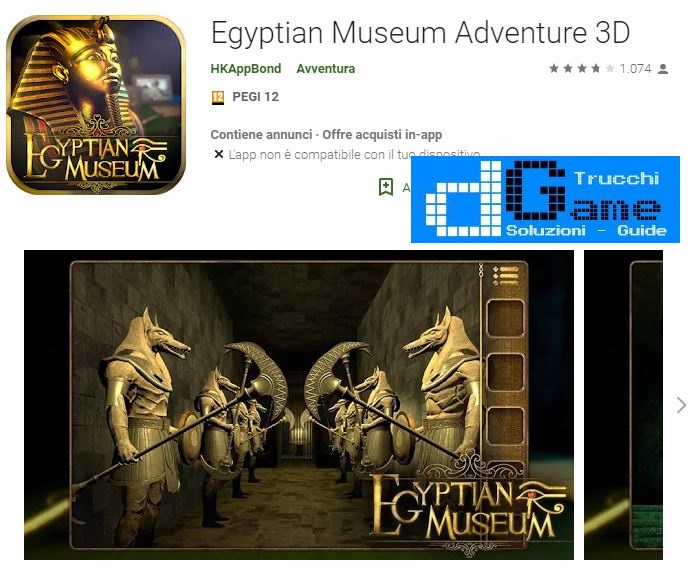 Soluzioni Egyptian Museum Adventure 3D livello 1 2 3 4 5 6 7 8 9 10 | Trucchi e Walkthrough level