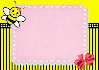 Baby Bee Free Printable Mini Kit. Baby Bee Free Printable Invitations, Labels or Cards.