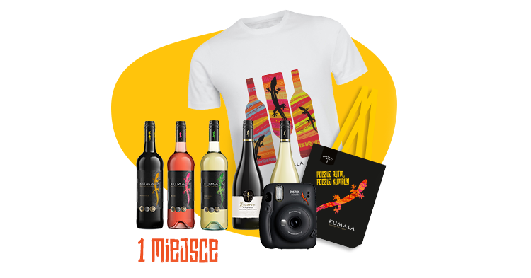 Wygraj Aparat Instax, koszulkę, torbę bawełnianą i zestaw 5 win Konkurs