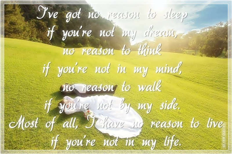 I've Got No Reason to Sleep if You're Not My Dream