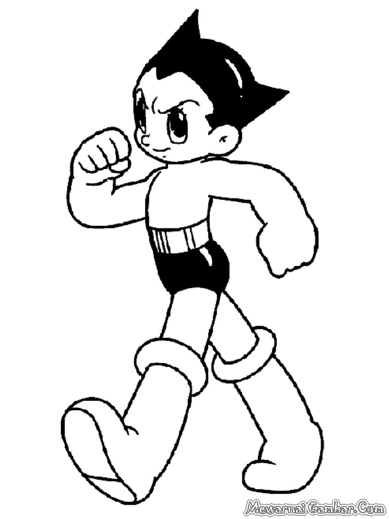Mewarnai Kartun Astro Boy Mewarnai Gambar 