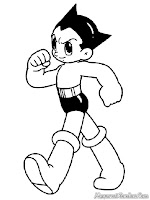 Mewarnai Kartun Astro Boy Gambar Coloring Pages Robot Pembela Kebenaran