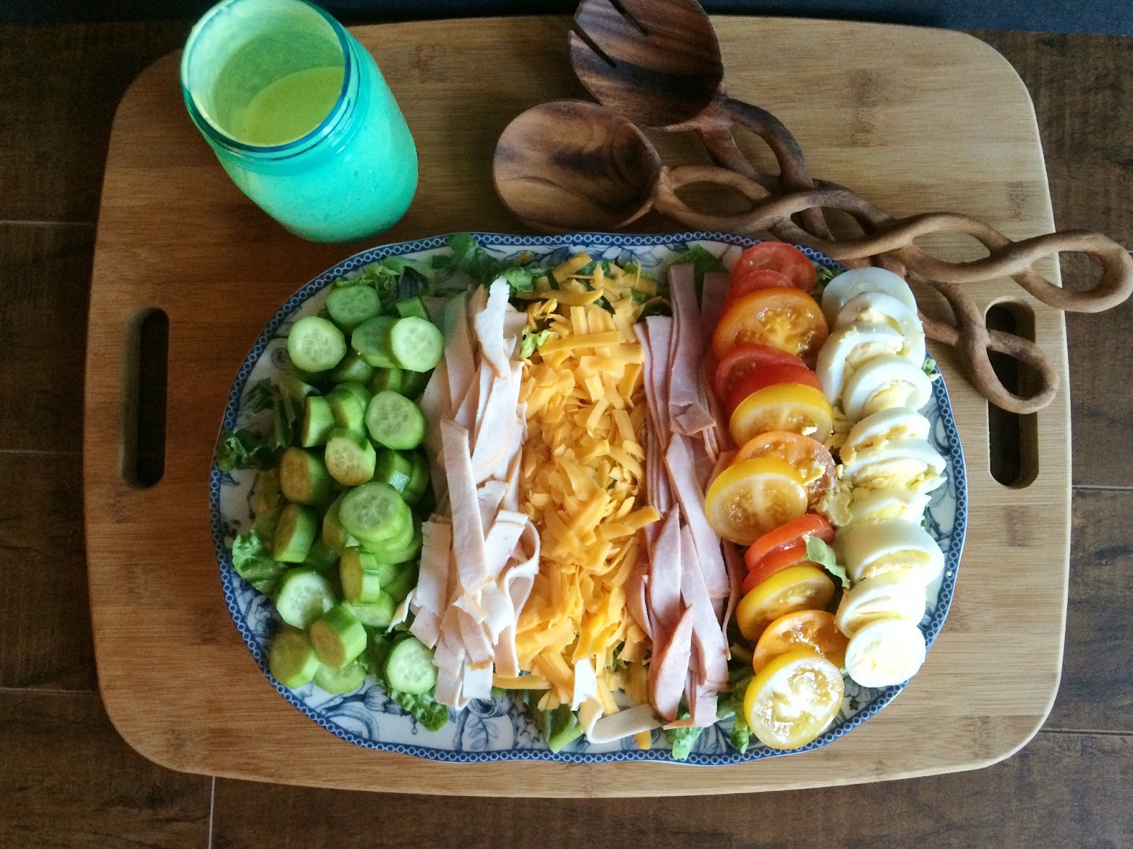 My Tiny Oven Chef Salad with Homemade Honey Mustard Dressing