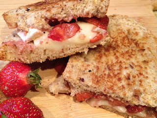 Strawberry and Brie Grilled Cheese Sandwich