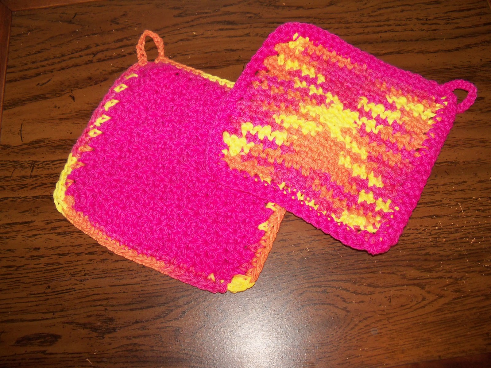 Yarn Things Crocheted easy dishcloth pattern