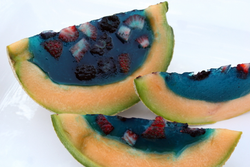 Greene Acres Hobby Farm Melon Jello Boats for a Summer Treat