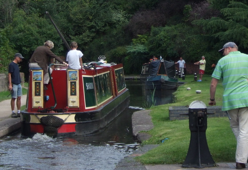 Halfie Kidderminster Lock and church in August