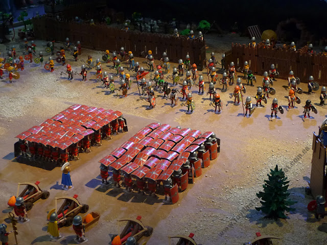 Diorama Playmobil Romanos El Poble dels clicks Barcelona 2015 Somosclicks Diorama Playmobil Romanos