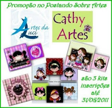 Promoção postando sobre artes e Cathy artes