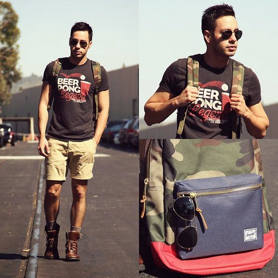 bota com bermuda jeans masculina