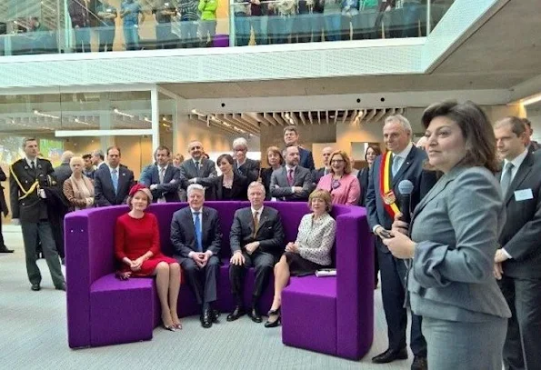 King Phillipe of Belgium and Queen Mathilde of Belgium, German President Joachim Gauck and the German president's partner, Daniela Schadt 