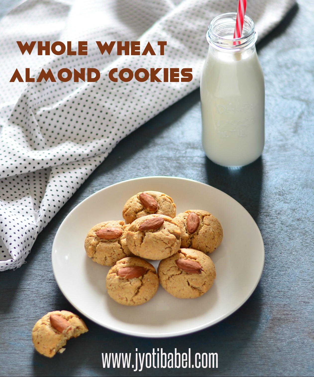 Jyoti's Pages Eggless Whole Wheat Almond Cookie Recipe Eggless