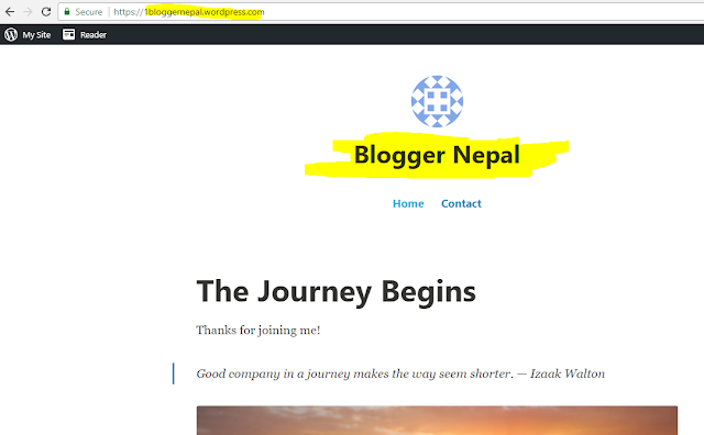 Create your first blog in Wordpress Create your first blog in Wordpress-- starting page