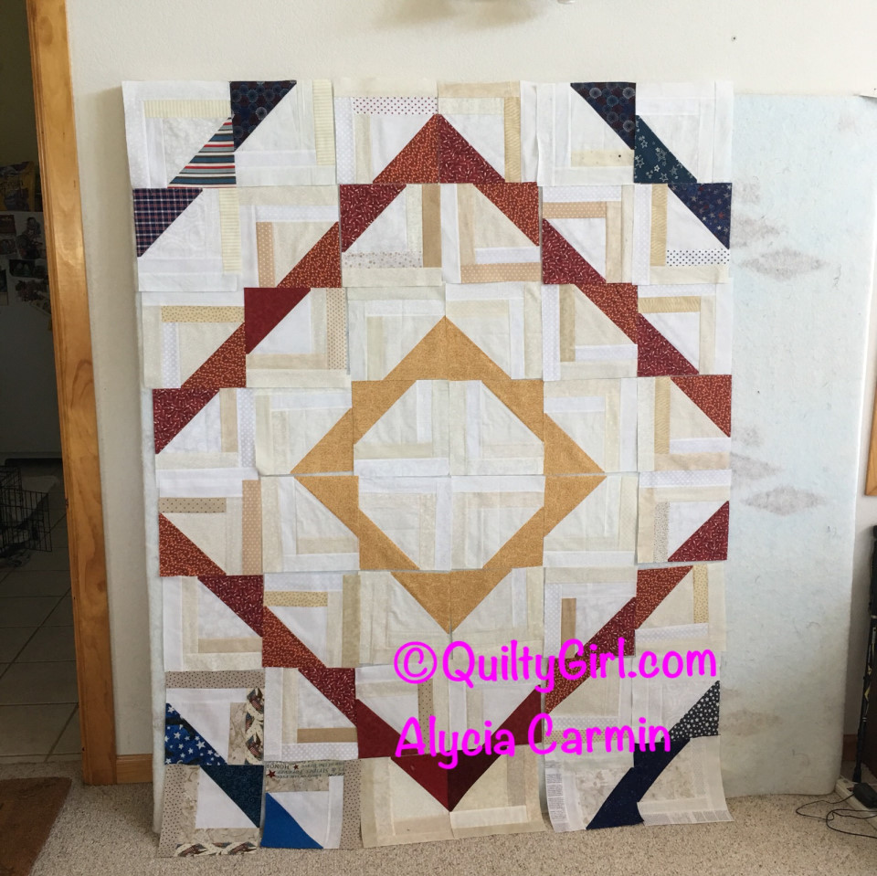 Alycia Quilts Quiltygirl Log Cabin Triangle Design Wall
