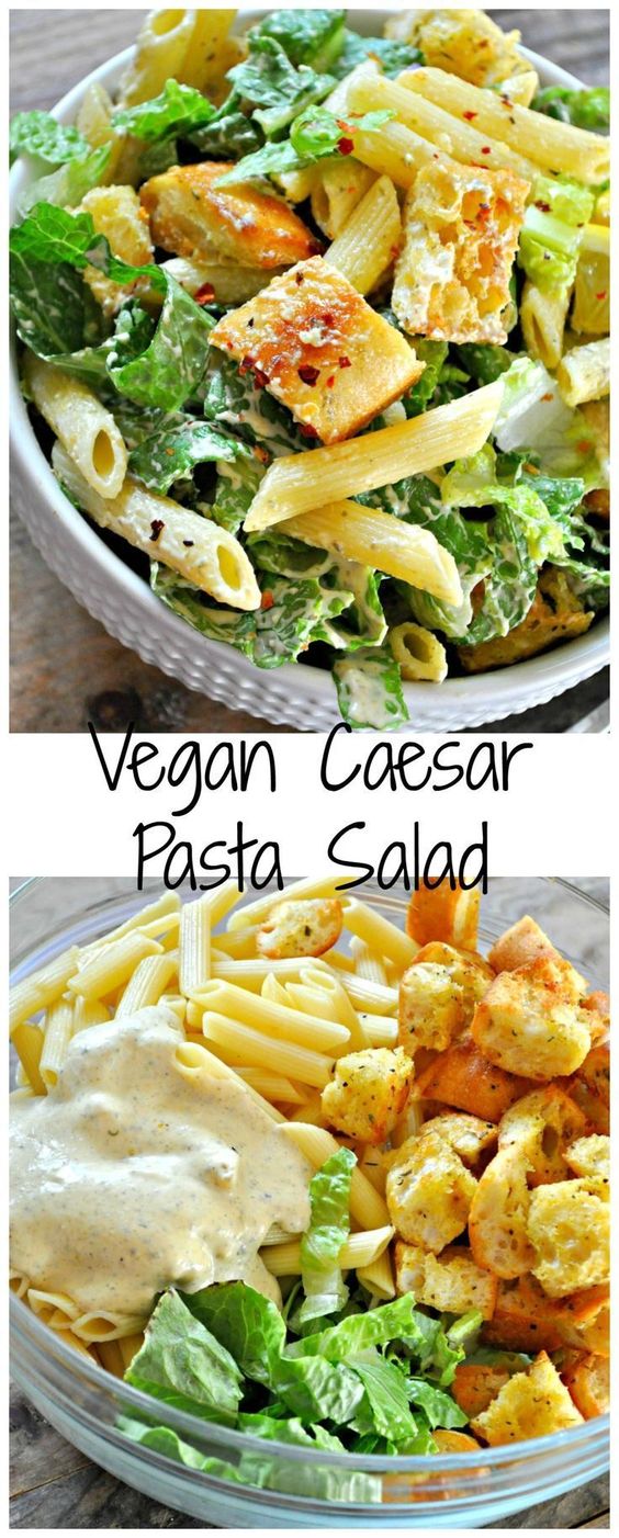 Vegan Caesar Pasta Salad Vegan Caesar Pasta Salad