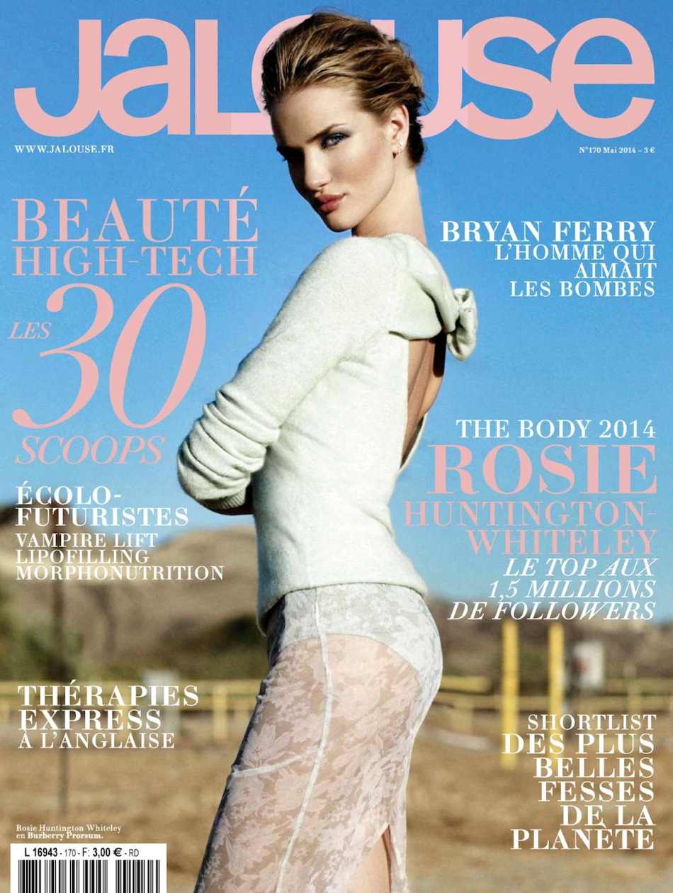 Rosie Huntington-Whiteley in Jalouse May 2014 by Mathieu Cesar