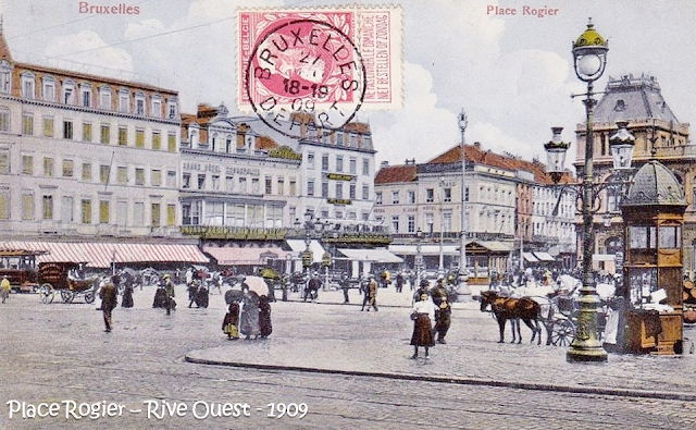 Place Rogier - Gare du Nord - Rive Ouest au début des années 1900 - Bruxelles-Bruxellons
