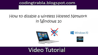 How to disable a wireless Hosted Network in Windows 10