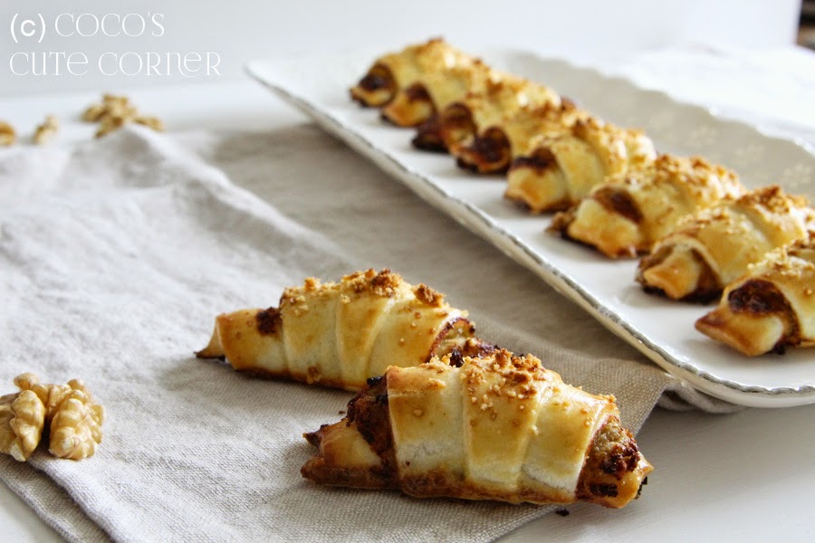 Croissants filled with Cheese and Pear