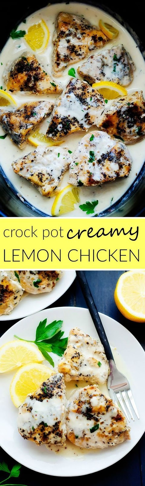 Best Crock Pot Creamy Lemon Chicken