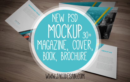 Download Gratis Kumpulan Mockup Magazine, Book, Cover dan Brochure PSD