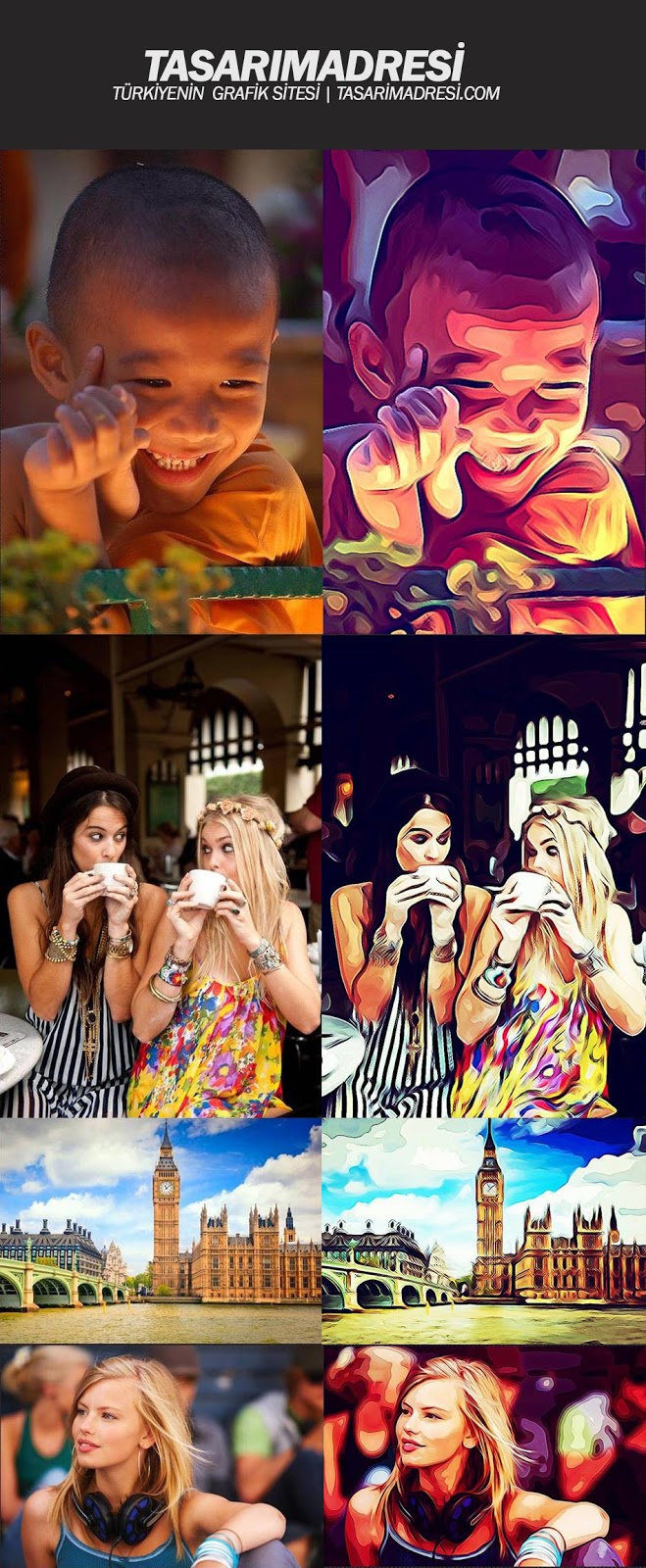 Photoshop Prisma Efekt Actions PSD prisma effects download photoshop, prisma efekt psd indir