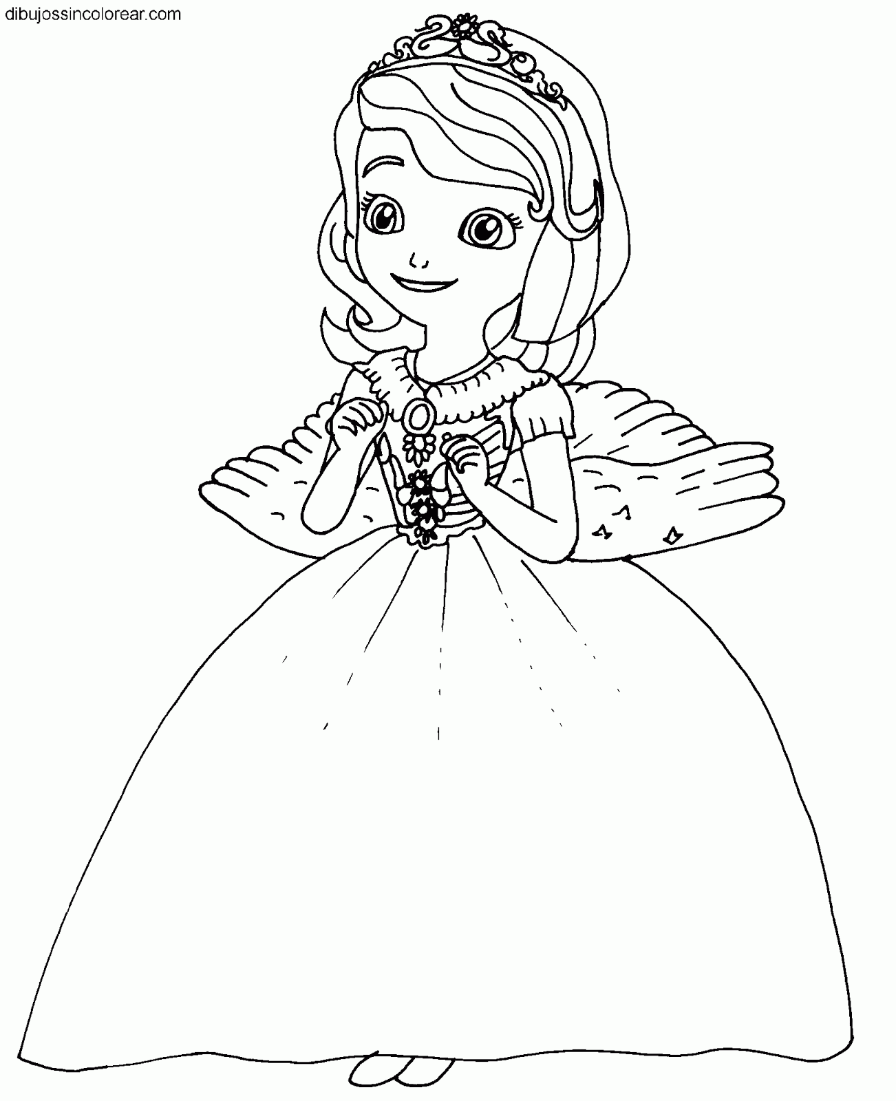 Dibujos de la Princesa Sofía (Princesa Disney) para Colorear