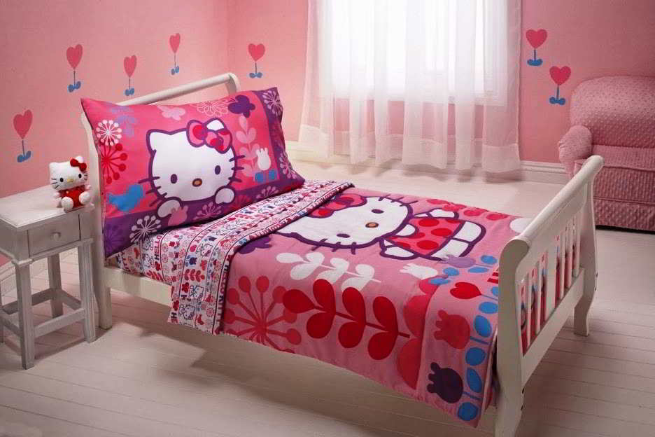 Model Desain Kamar Tidur Hello Kitty Lucu