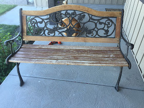 Old Weathered Park Bench in need of Restoration