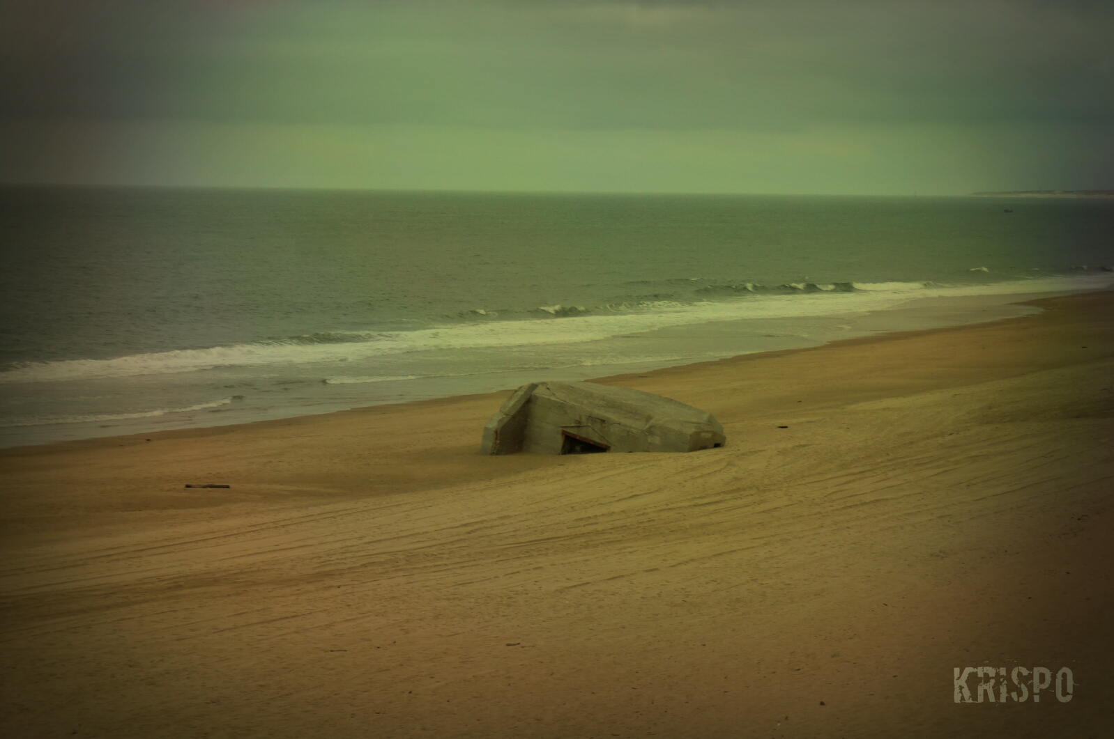 plano general de bunker semienterrado en playa de las landas